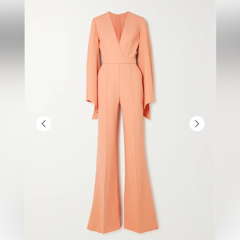 Elie Saab Belted cady jumpsuit 34
